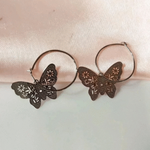 Butterfly Hoop Earring