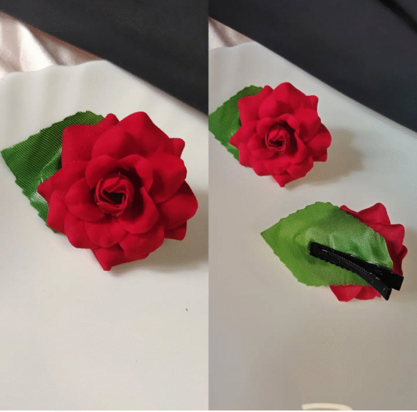 Like Real Rose Alligator Clip