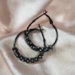 Black Metal Hoop Earring
