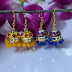 Meenakari hook jhumka - Small size