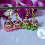 Meenakari hook jhumka – Small size