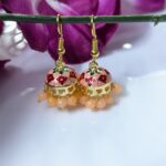 Meenakari hook jhumka – Small size