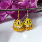 Meenakari Hook Jhumka_Medium Size