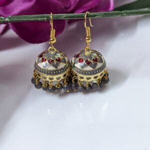 Meenakari Hook Jhumka_Medium Size