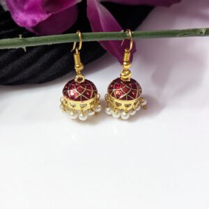 Meenakari Hook Jhumka_Small Size