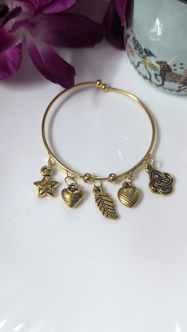 Adjustable charms bracelet