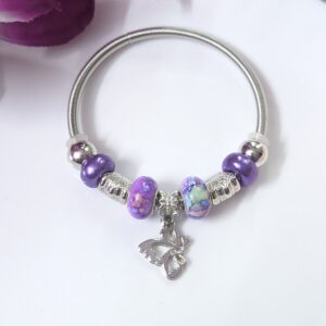 Stainless steel _ adjustable charms bracelet