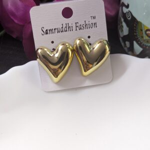 Golden Heart Western Earring