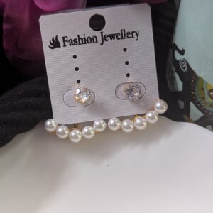 Pearl Drop Korean Earring_Gold