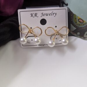 Bow Korean Earring_Gold