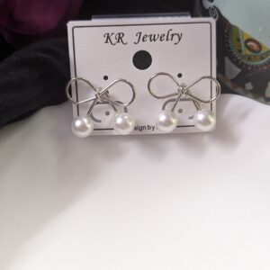 Bow Korean Earring_Silver