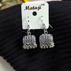 Oxisdized Hook Jhumka_Medium Size