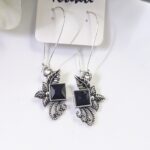 Oxisdised Hook Earring