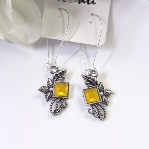 Oxidized Hook Earring