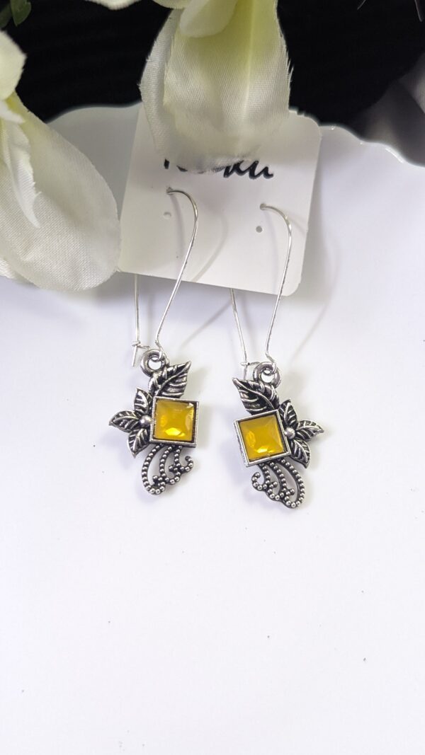 Oxidized Hook Earring