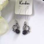 Oxisdised Hook Earring