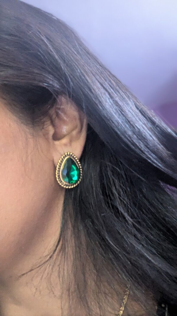 Crystal Party Wear Earrings - Image 2