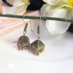 Mehandi Gold Jhumka_Small to Medium Size