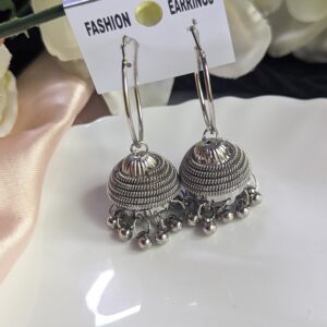 Hoop Silver Jhumka