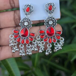 Oxidized Stone Earrings