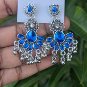 Oxidized Stone Earrings