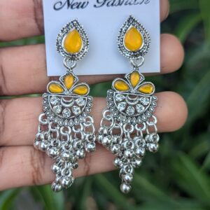 Oxidized Stone Earrings