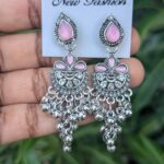 Oxidized Stone Earrings