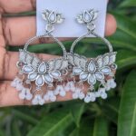 Oxidized Stone Earrings