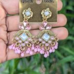 Oxidized Stone Earrings