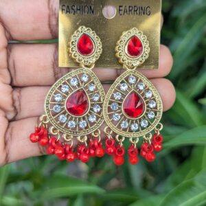 Oxidized Stone Earrings