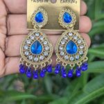 Oxidized Stone Earrings