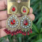 Oxidized Stone Earrings