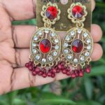 Oxidized Stone Earrings