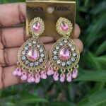 Oxidized Stone Earrings