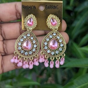 Oxidized Stone Earrings