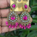 Oxidized Stone Earrings