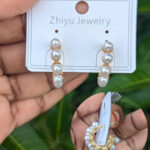 Western Pearl Half- Hoop Earring_Gold