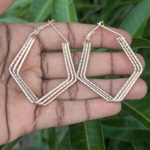 3 layer Hoop Earring _Rose Gold