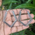 3 layer Hoop Earring _Black Metal