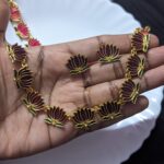 Lotus necklace with studs