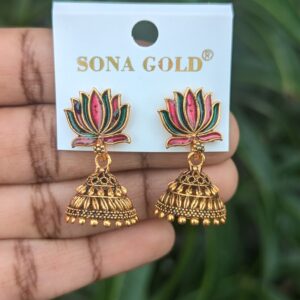 Lotus Jhumka _ Small Size