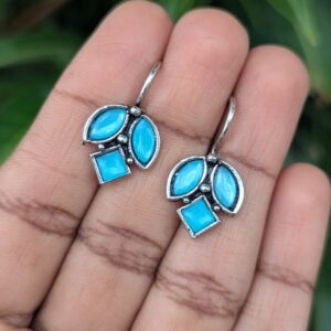 Oxidized Hook Earring