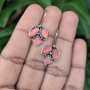 Oxidized Hook Earring