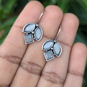 Oxidized Hook Earring