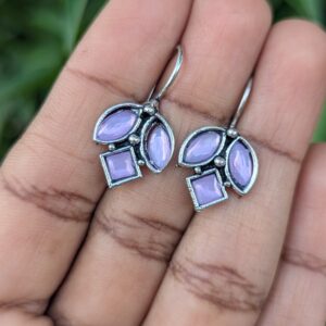 Oxidized Hook Earring