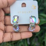 Multi Color Half -moon Earring