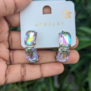 Multi Color Half -moon Earring