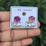 Trendy Crystal Korean Studs_Multi