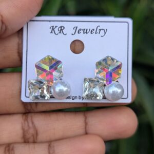 Trendy Crystal Korean Studs_Multi