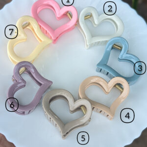 Heart Hair Claws - Medium Size